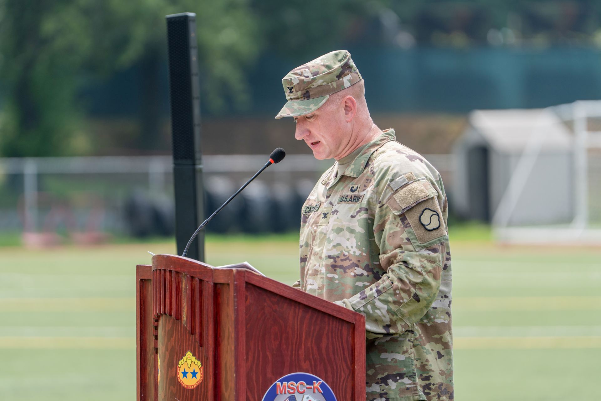 Army Commander Giving a Speech
