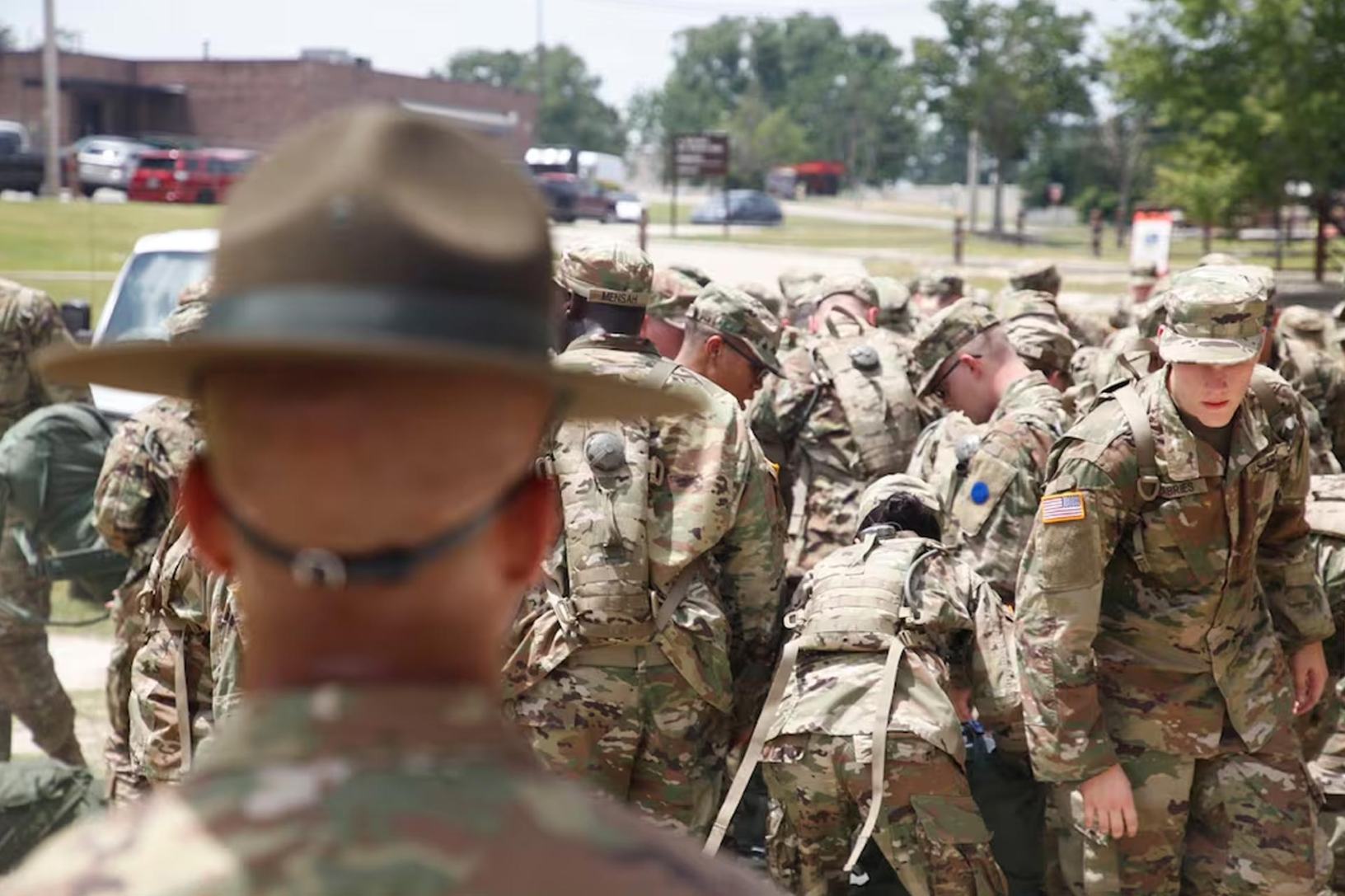 Drill Seargent Watching Recruits