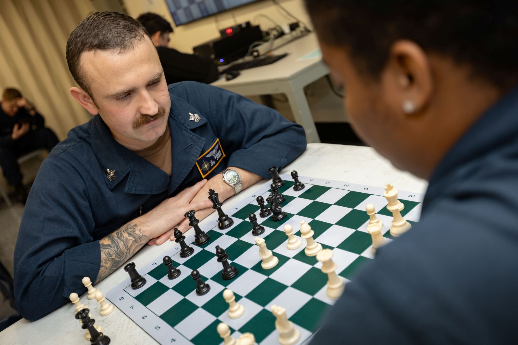 Sailors playing chess