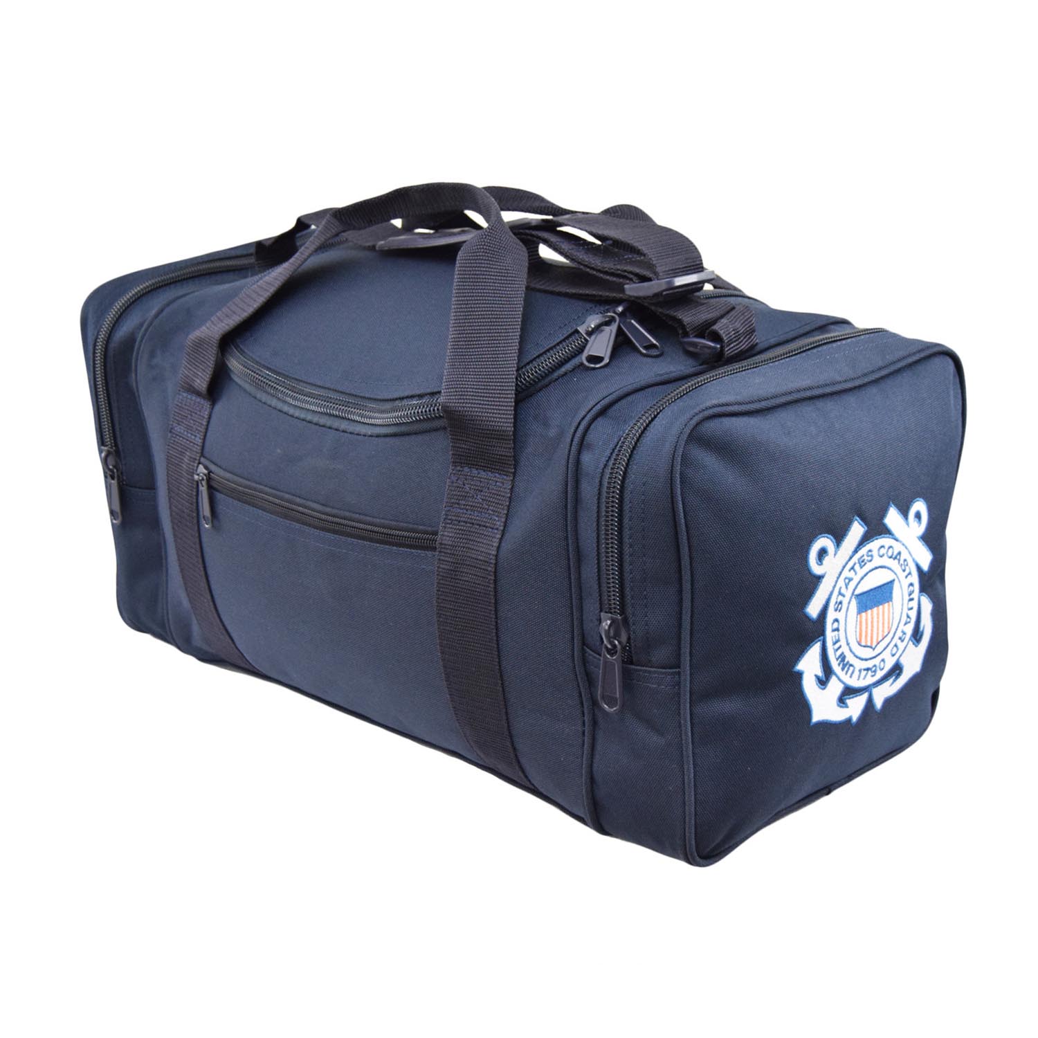 FLYING CIRCLE GEAR SQUARE SPORTS DUFFLE WITH COAST GUARD LOG