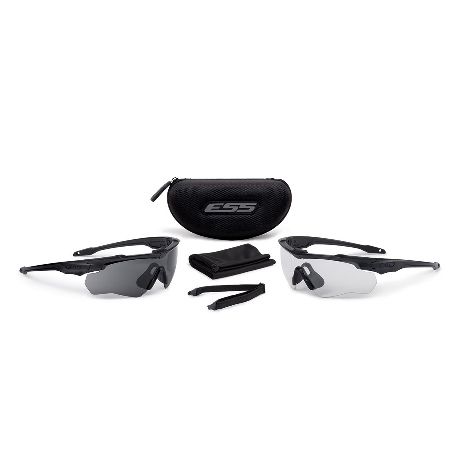 ESS CROSSBLADE 2X BLACK WITH CLEAR AND WITH SMOKE GRAY