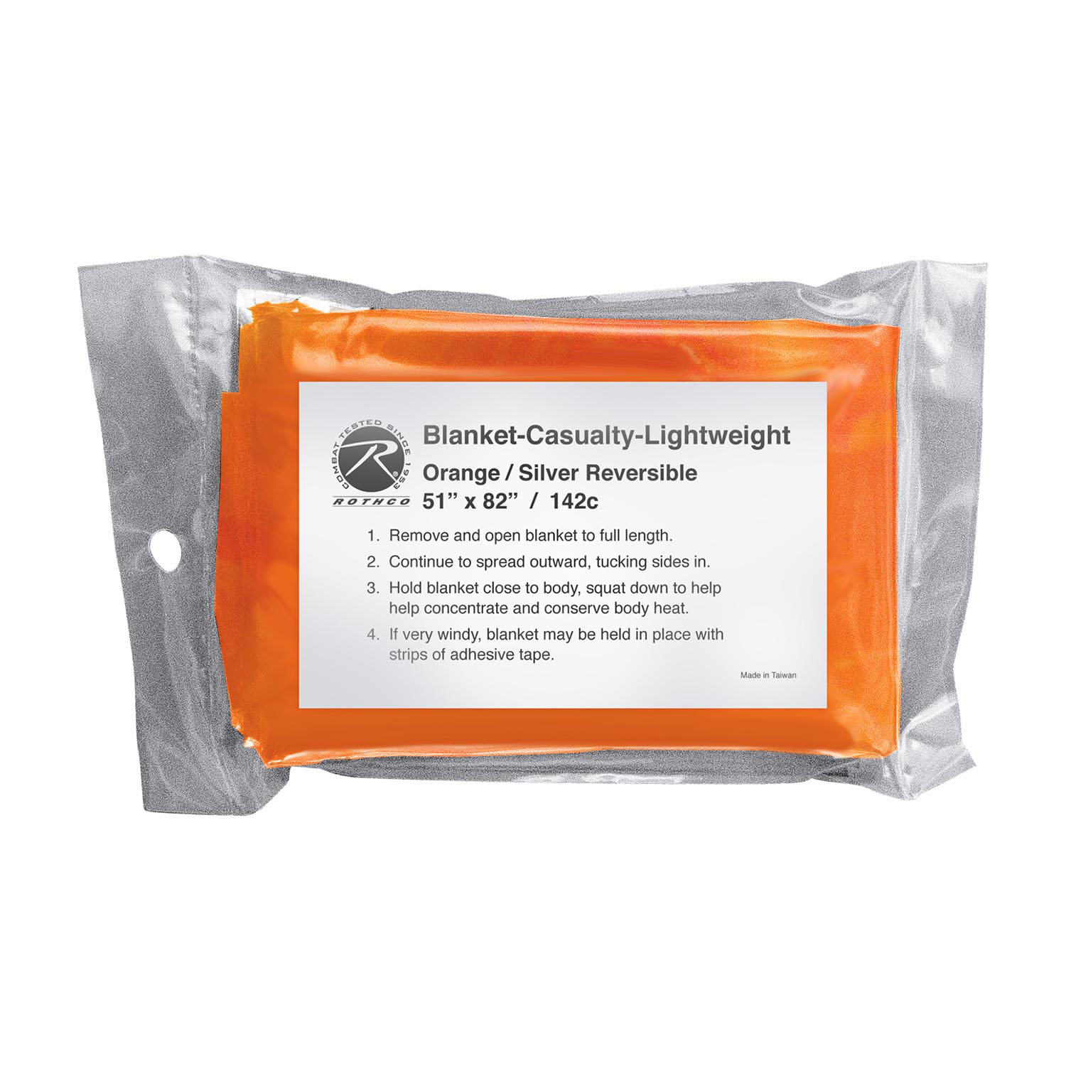 Rothco Polarshield Sleeping Bag Style Orange Silver Survival