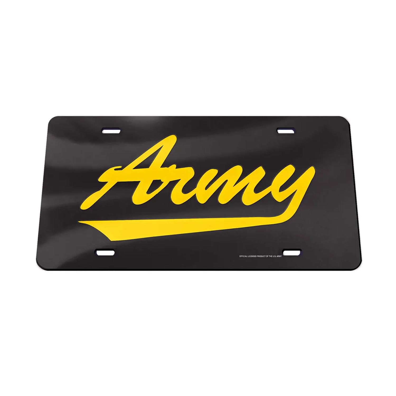 Wincraft Army Script Acrylic License Plate - Metallic Finish