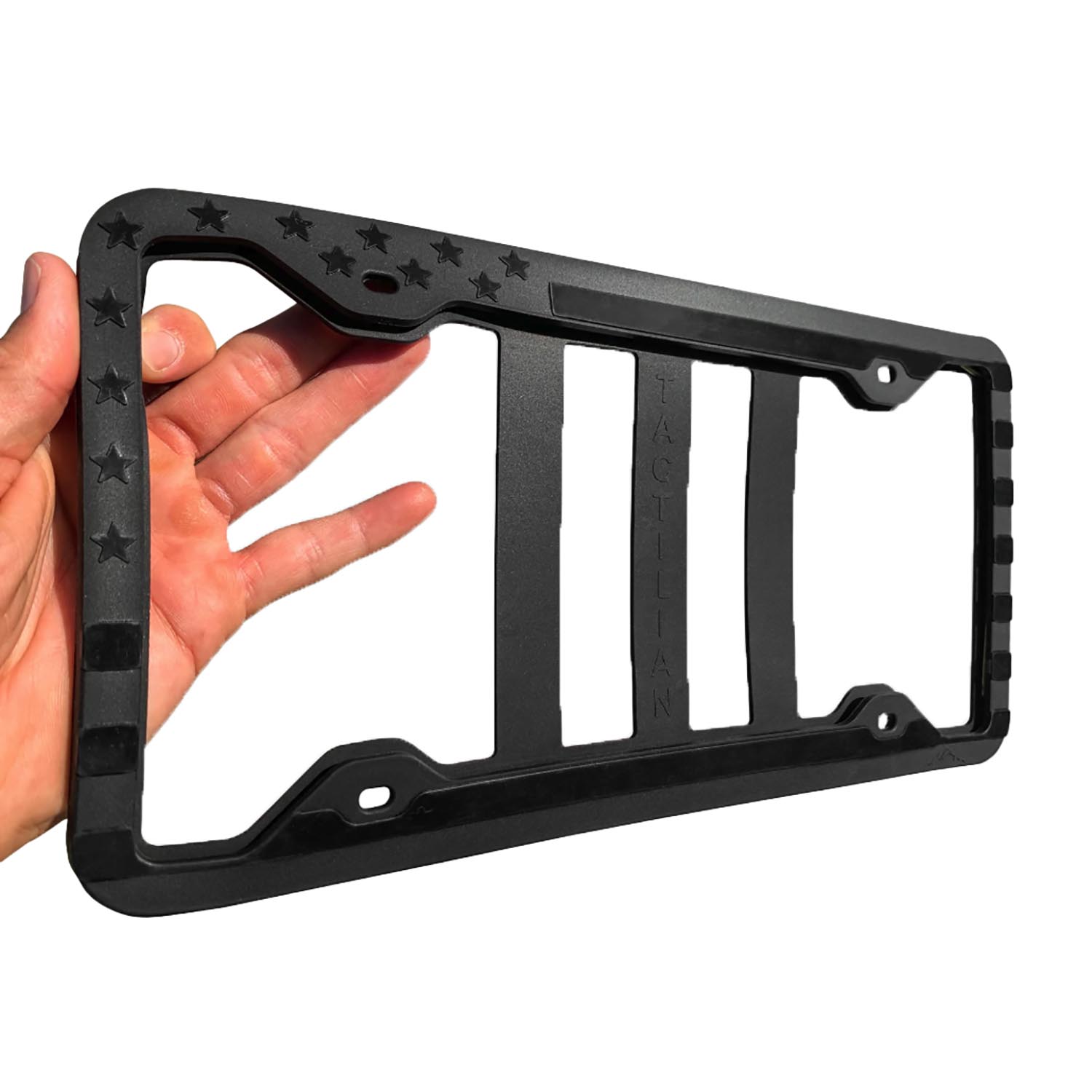 Tactilian Silicone American Flag License Plate Frame - Anti-