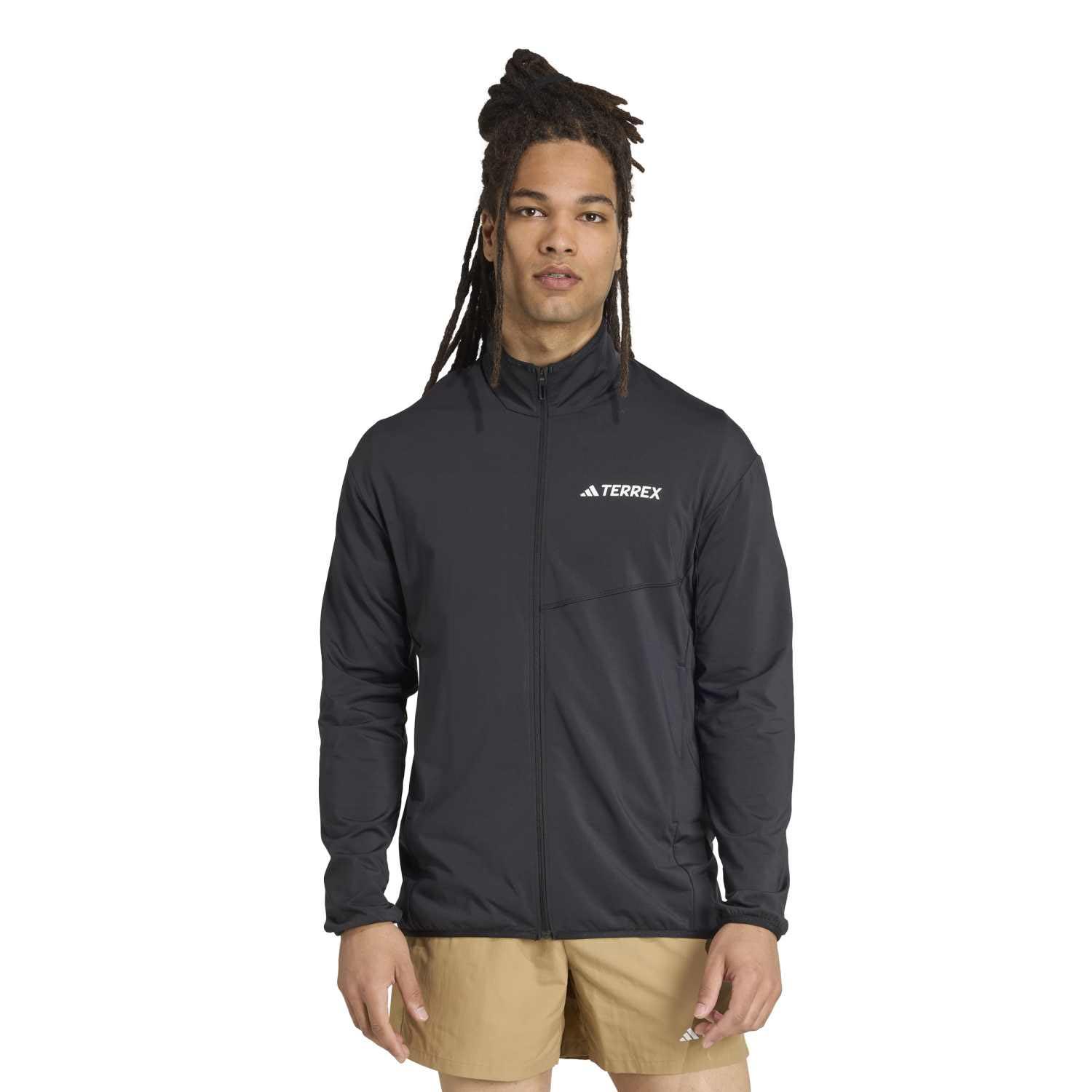 ADIDAS MEN'S TERREX MULTI CLIMAWARM FULL-ZIP TECH FLEECE JAC