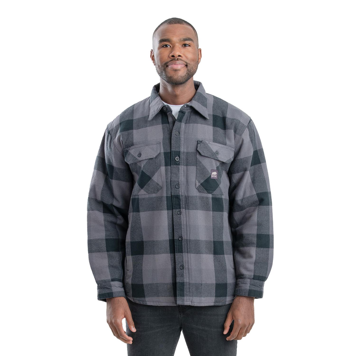 BERNE MEN'S HEARTLAND FLANNEL SHIRT JACKET