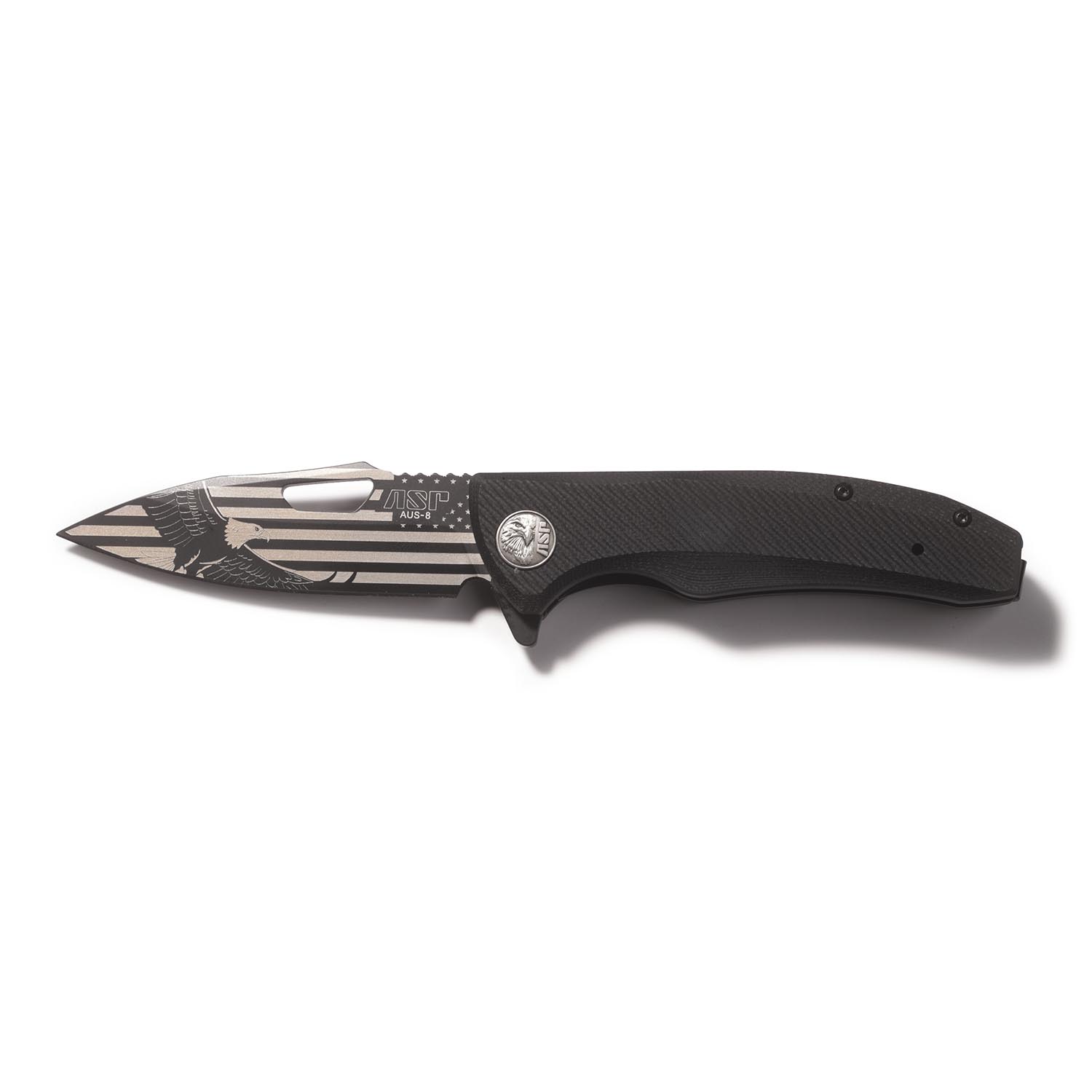ASP PDK AMERICAN FLAG & EAGLE ENGRAVED FOLDING KNIFE