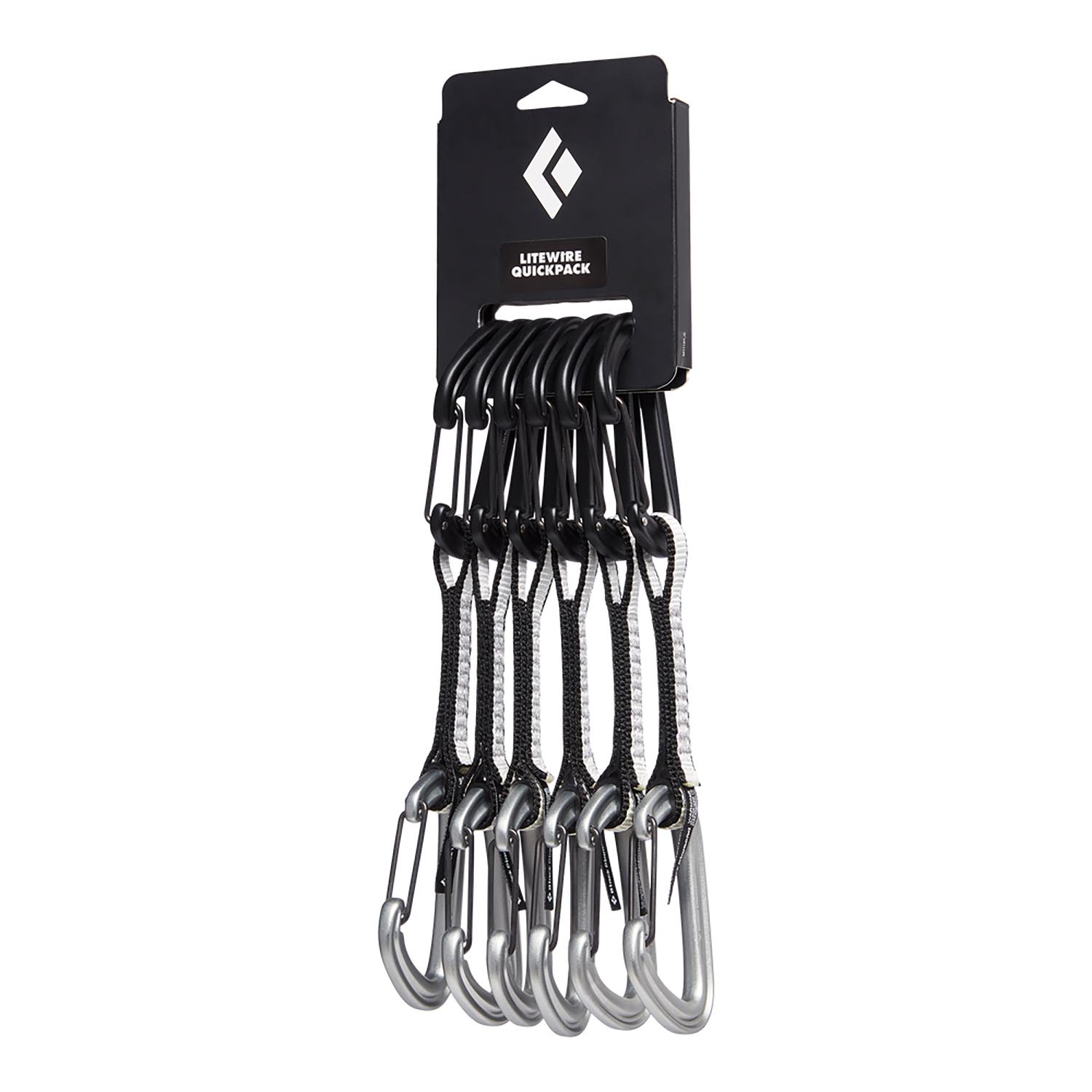 Black Diamond 12cm LiteWire Quickdraw Carabiners, 6 Pack