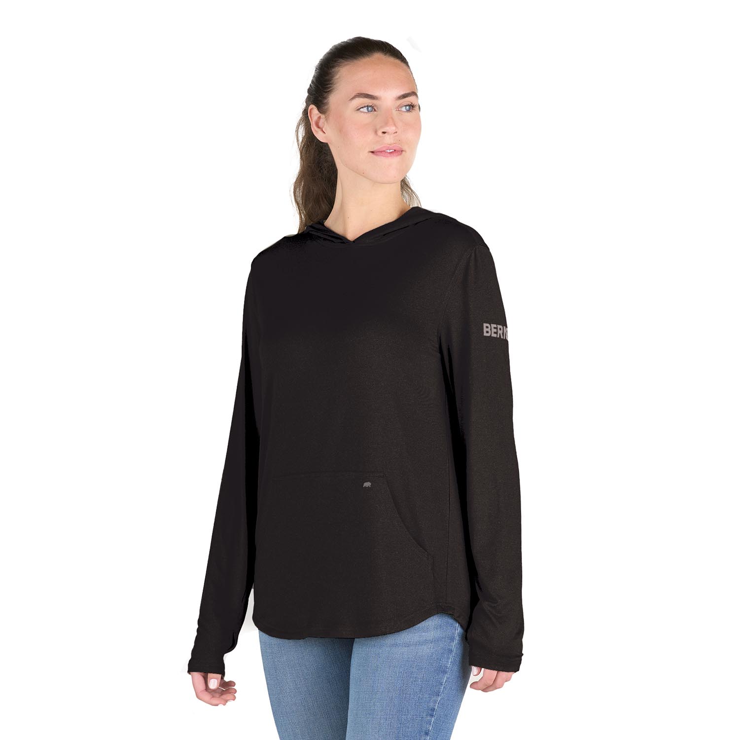 BERNE WOMEN�S LONG SLEEVE HOODED UPF SUN SHIRT