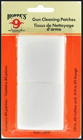 Hoppes Cleaning Patch .38-.45 40 Pack