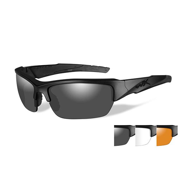 WILEY X VALOR SUNGLASSES SMOKE GREY CLEAR LIGHT RUST 3 LENS
