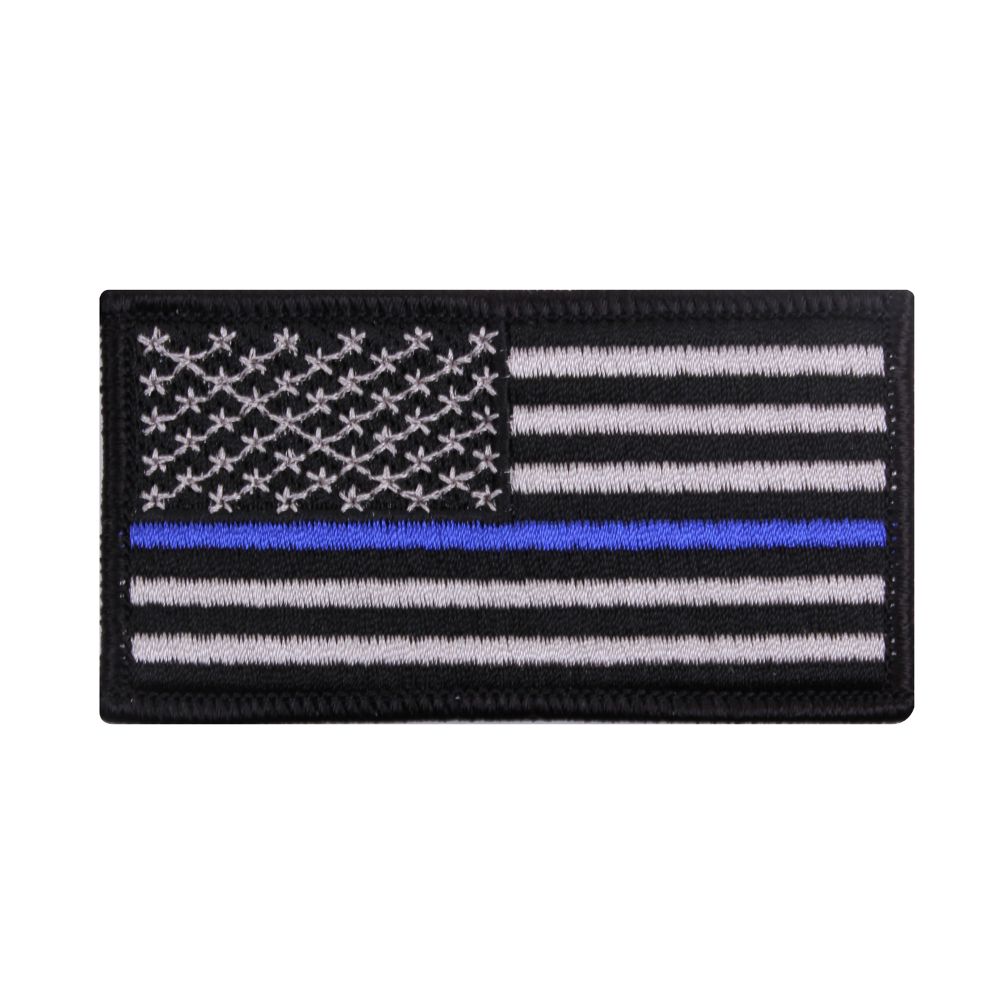Rothco Thin Blue Line Flag Iron On Patch